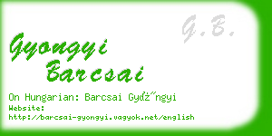 gyongyi barcsai business card